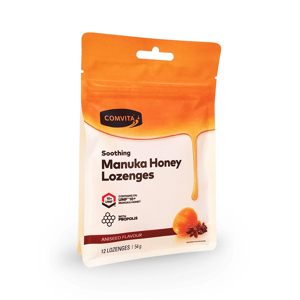 Lozenges made with NZ Propolis & UMF10+ Manuka Honey - Aniseed flavour-Comvita-SummerGlow
